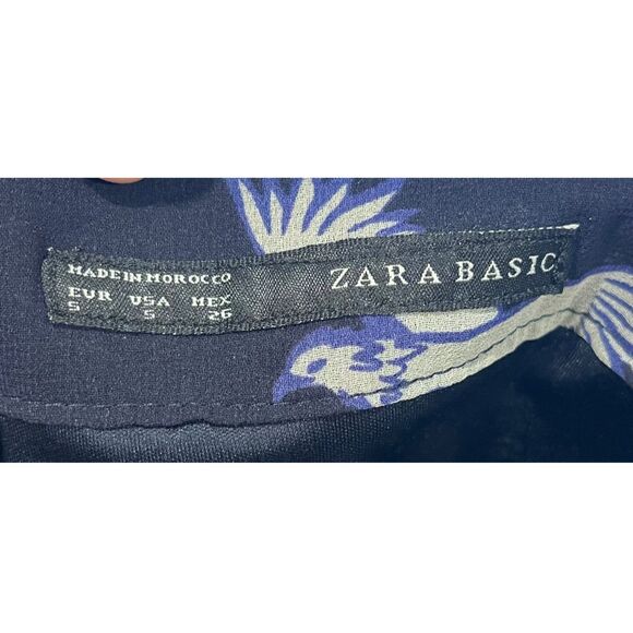 ZARA Bird Sarong Wrap Chiffon Side Tie Skirt - Picture 4 of 8